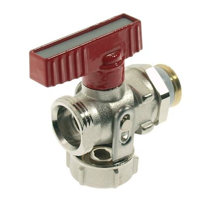 Simplex vul/aftapkraan recht hendel 1/2" buitendraad + tule