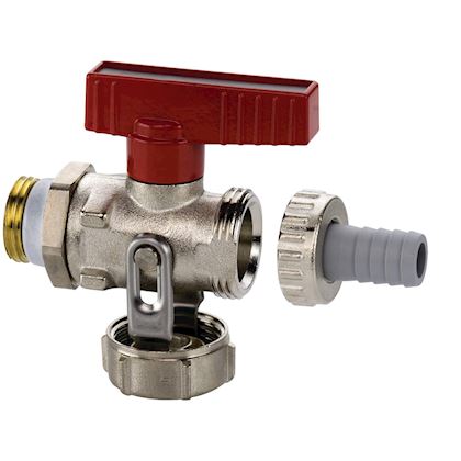 Simplex vul/aftapkraan recht hendel 1/2" buitendraad + tule