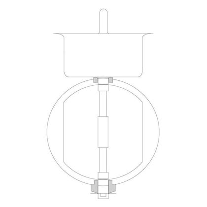 R-vent spiro safe regelklep 160 mm, sendzimir verzinkt