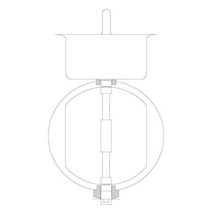 R-vent spiro safe regelklep Ø160 mm, sendzimir verzinkt