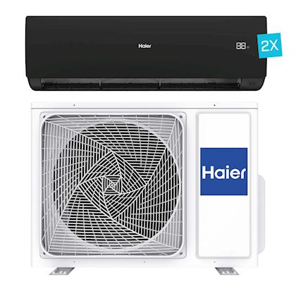 Haier Serene Multi-split 2x binnenunit 2,5 kW + 1x buitenunit 5,0 kW R32 zwart (incl. 2x IR afstandsbediening en Wifi)