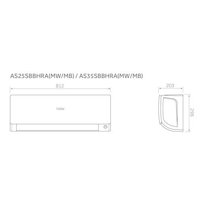 Haier Serene Multi-split 2x binnenunit 2,5 kW + 1x buitenunit 5,0 kW R32 zwart (incl. 2x IR afstandsbediening en Wifi)