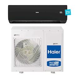 Haier Serene Multi-split 2x binnenunit 3,5 kW + 1x buitenunit 7,0 kW R32 zwart (incl. 2x IR afstandsbediening en Wifi)