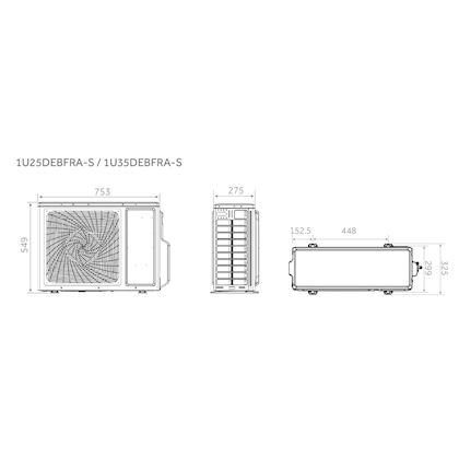 Haier Serene Multi-split 2x binnenunit 3,5 kW + 1x buitenunit 7,0 kW R32 zwart (incl. 2x IR afstandsbediening en Wifi)