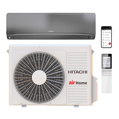 Hitachi airHome 800 grijs binnen + buitenunit 2,5 kW R32 (incl. IR afstandsbediening en Wifi)