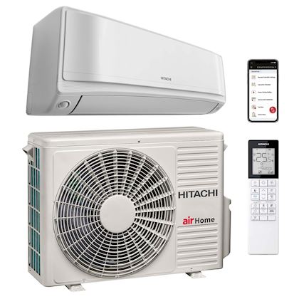 Hitachi airHome 600 binnen + buitenunit 2,0 kW R32 (incl. IR afstandsbediening en Wifi)