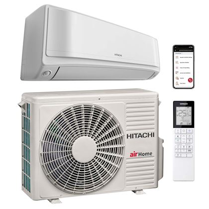 Hitachi airHome 600 binnen + buitenunit 3,5 kW R32 (incl. IR afstandsbediening en Wifi)