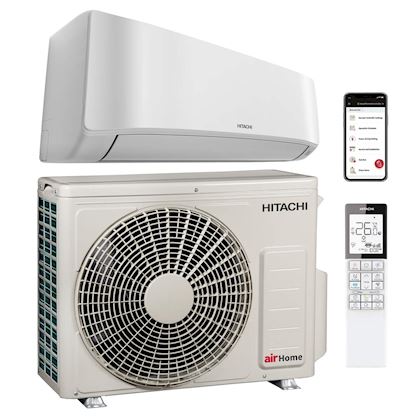 Hitachi airHome 400 binnen + buitenunit 2,5 kW R32 (incl. IR afstandsbediening en Wifi)