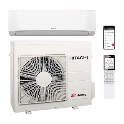 Hitachi airHome 400 binnen + buitenunit 7,0 kW R32 (incl. IR afstandsbediening en Wifi)