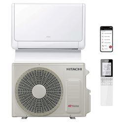 Hitachi airHome Floor binnenunit + buitenunit 2,5 kW R32 (incl. IR afstandsbediening en Wifi)