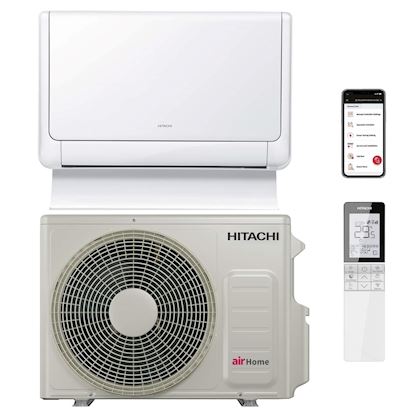 Hitachi airHome Floor binnenunit + buitenunit 3,5 kW R32 (incl. IR afstandsbediening en Wifi)