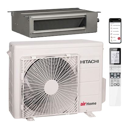 Hitachi airHome Ducted Slim binnenunit + buitenunit 2,5 kW R32