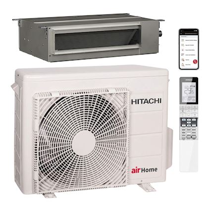 Hitachi airHome Ducted Slim binnenunit + buitenunit 3,5 kW R32