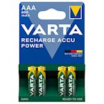 Varta AAA oplaadbare batterij NiMH accu R2U 1,2V 800mAh 4 stuks
