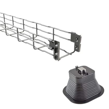 Conduct RoofSupport complete set draadgoot 65 x 100 mm EZ Plus l=12 m (4 lengtes van 3 m) incl. daksteunen
