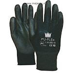 Universeel handschoenen PU-flex zwart L per paar