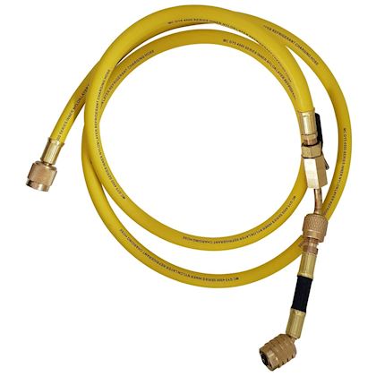 Mastercool standaard slang 90 cm geel met afsluiter werkdruk 52 Bar 90264-36