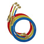 Mastercool slangenset 3 x 1500 mm rood/blauw=5/16" geel=1/4" met afsluiter