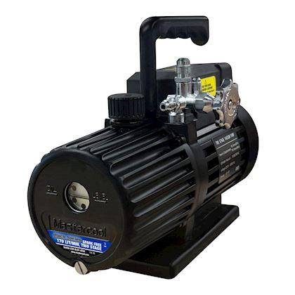 Mastercool Black Series vonkvrije 2-traps vacuumpomp capaciteit 170L/min 6CFM bereik 15 micron ATEX goedgekeurd (A2L/A3)