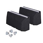 AircoBase verhoogde opstellingsbalk recycled 400 mm rubberen dempers incl. bevestiging M8 x 40 mm (set a 2 stuks)