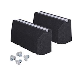 AircoBase verhoogde opstellingsbalk recycled 400 mm rubberen dempers incl. bevestiging M8 x 40 mm (set a 2 stuks)