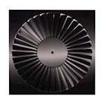 AircoFlow wervelrooster zwart SDB-500 RAL 9005