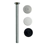 AircoFlow SDB M6x60 bout, afdekdop wit, zilver en zwart