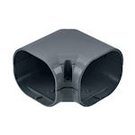 Inoac platte korte bocht 90° NH-75-Z Antraciet RAL7016