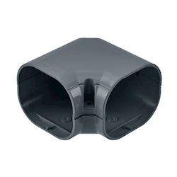 Inoac platte korte bocht 90° NH-75-Z Antraciet RAL7016