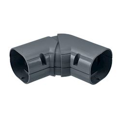 Inoac verstelbare platte bocht 45-90° NX-75-Z Antraciet RAL7016