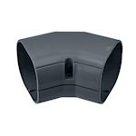 Inoac platte bocht 45° NM-75-Z Antraciet RAL7016