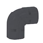 Inoac verstelbare stijgende bocht 45-90° NZ-75-Z Antraciet RAL7016