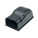 Inoac muur afdekkap 90° NW100-Z Antraciet RAL7016