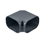 Inoac platte korte bocht 90° NH-100-Z Antraciet RAL7016