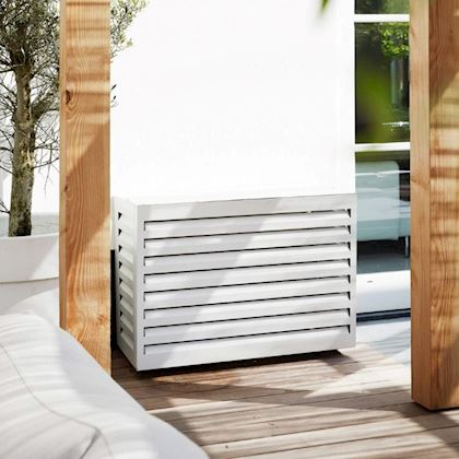 Evolar Evo-cover omkasting Medium wit aluminium gepoedercoat 800 x 1100 x 550 mm + condensorschot en opstelvoetjes