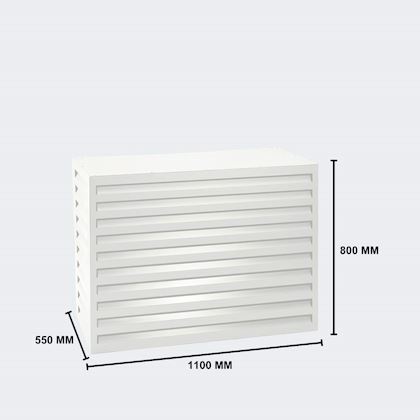Evolar Evo-cover omkasting Medium wit aluminium gepoedercoat 800 x 1100 x 550 mm + condensorschot en opstelvoetjes