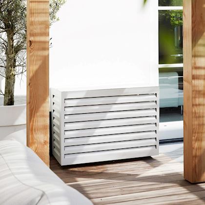 Evolar Evo-cover omkasting Large wit aluminium gepoedercoat 1100 x 1200 x 650 mm + condensorschot en opstelvoetjes