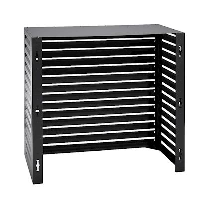 Evolar Evo-cover omkasting Large zwart aluminium gepoedercoat 1100 x 1200 x 650 mm + condensorschot en opstelvoetjes