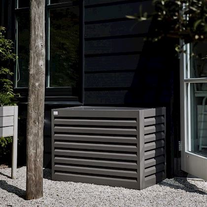 Evolar Evo-cover omkasting Small donker antraciet aluminium gepoedercoat 700 x 1000 x 500 mm + condensorschot en opstelvoetjes