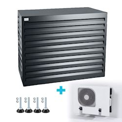Evolar Evo-cover omkasting Medium donker antraciet aluminium gepoedercoat 800 x 1100 x 550 mm + condensorschot en opstelvoetjes