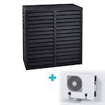 Evolar Evo-cover omkasting Large houtlook houtskool grijs 1100 x 1200 x 650 mm + condensorschot