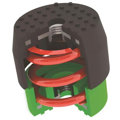 Soleco trillingsdemperset Groen 30-55kg M8 (2x Groen + 2x Blauw)