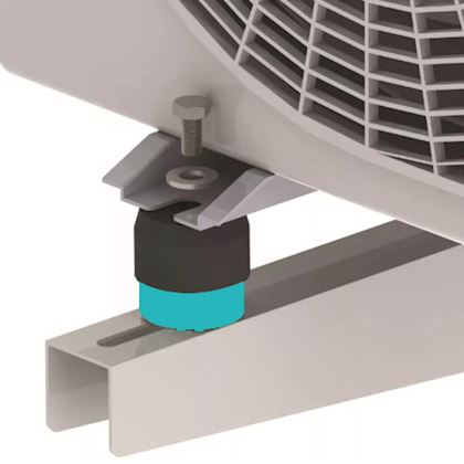 Soleco trillingsdemperset Geel 50-80kg M8 (2x Geel + 2x Blauw)