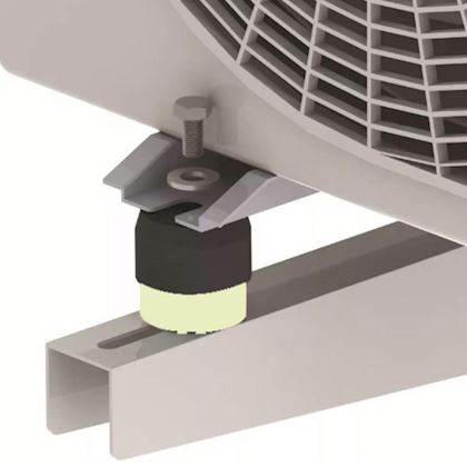 Soleco trillingsdemperset Bruin 70-120kg M8  (2x Wit + 2x Rood)