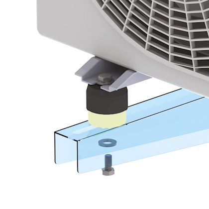 Soleco trillingsdemperset Bruin 70-120kg M8  (2x Wit + 2x Rood)