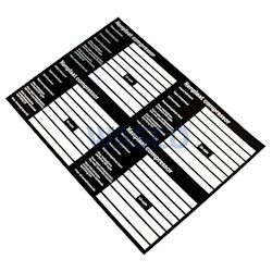 Universeel kenplaat compressor aluminium stickervel (4 stickers per vel)
