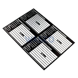 Universeel kenplaat installatie aluminium stickervel incl. GWP/CO2 (4 stickers per vel)