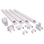 Tecnosystemi 11-delige leidinggoot+accessoiresset Zuiverwit RAL9010
