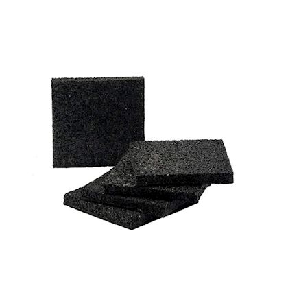 Universeel anti-trilpad van recycled rubber 100 x 100 x 10 mm (10 stuks )