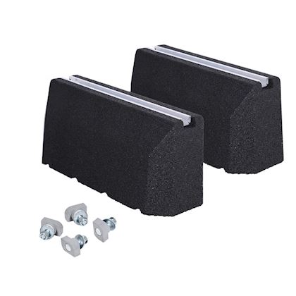 AircoBase verhoogde opstellingsbalk recycled 400 mm rubberen dempers incl. bevestiging M8 x 40 mm (set a 2 stuks)